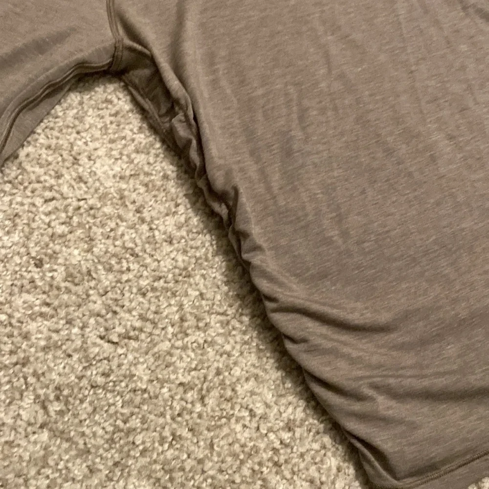 Lululemon Carbon Dust cinched cashmere long sleeve top